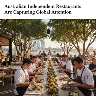 A lifestyle photograph illustrating Australian Independent Restaurants Are Capturing Global Atte