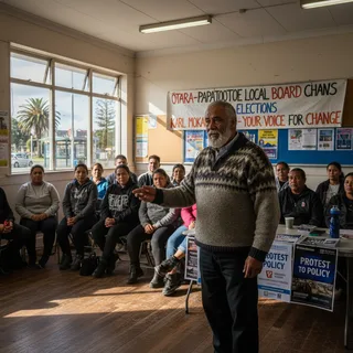 Karl Mokaraka, a political heckler, stands for a local board seat in Papatoetoe & Otara Digital region.