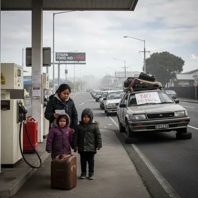 Families unable to afford petrol to collect food aid parcels, facing desperate situations in Auckland.