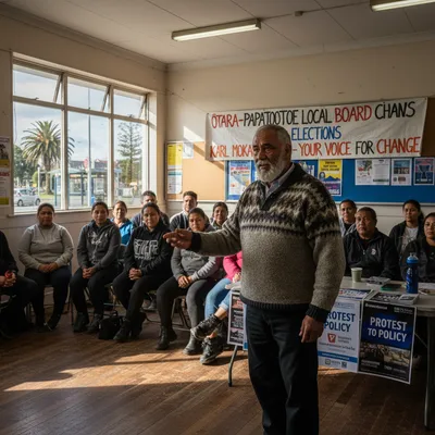 Karl Mokaraka, a political heckler, stands for a local board seat in Papatoetoe & Otara Digital region.