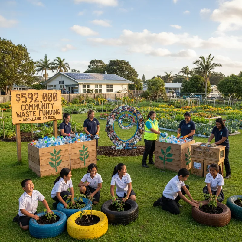 Auckland community groups and schools receive funding for waste reduction initiatives.