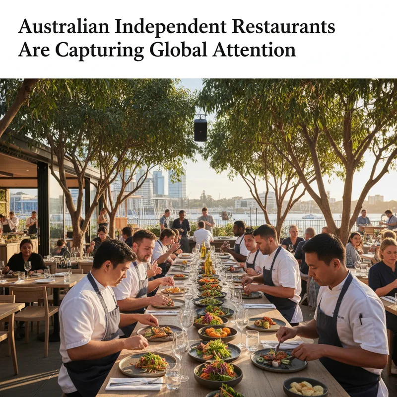 A lifestyle photograph illustrating Australian Independent Restaurants Are Capturing Global Atte